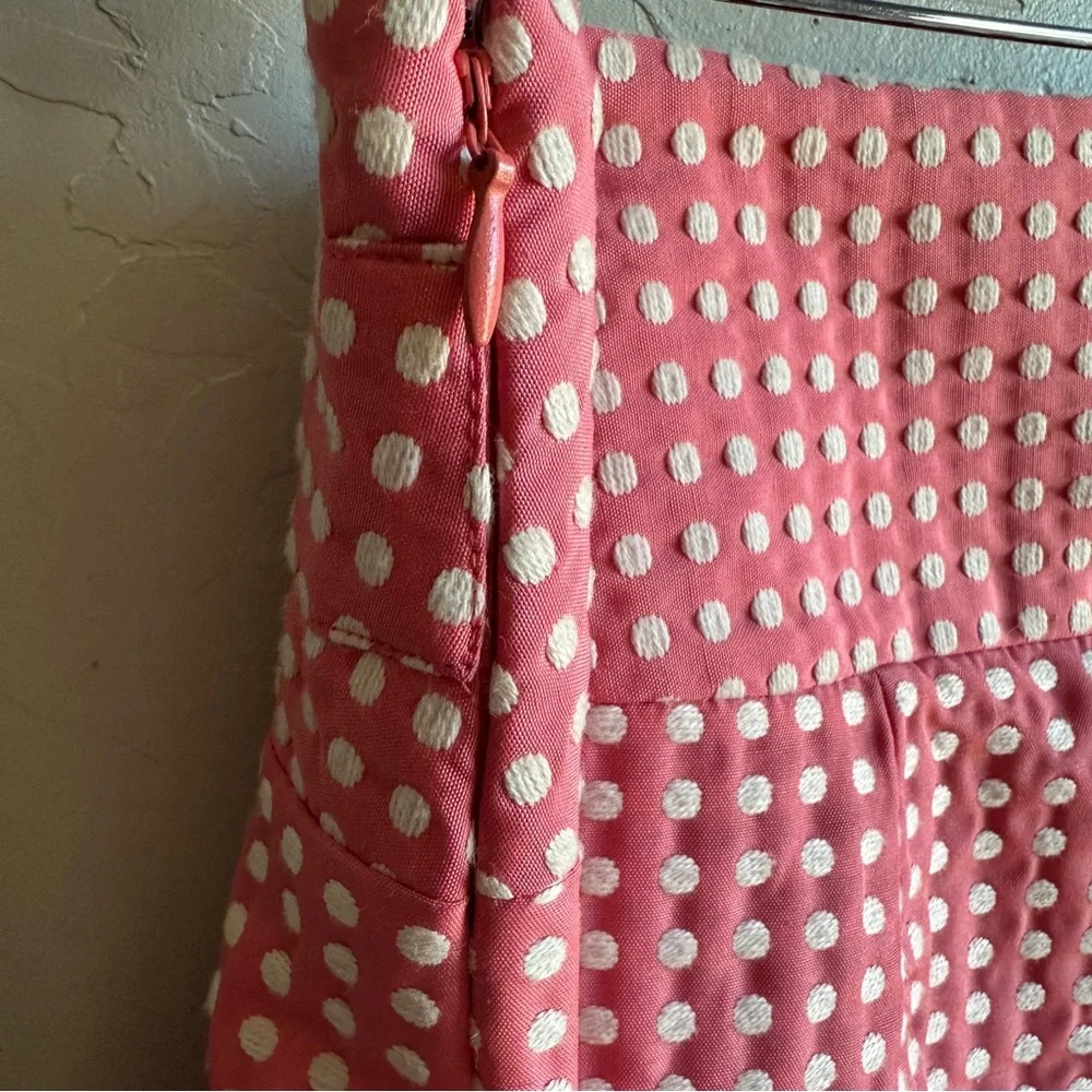 Pink Polka Dot Skirt Coquette Y2K Preppy Girly Bow Mini Cottagecore Loft‎ Sz 10